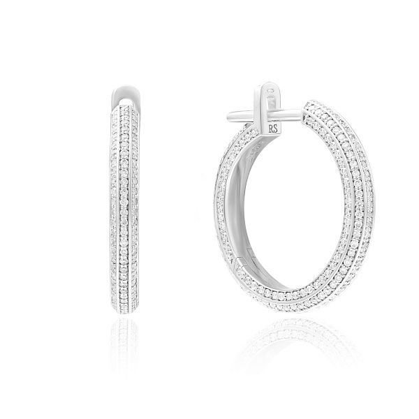 Серьги из белого золота с бриллиантами