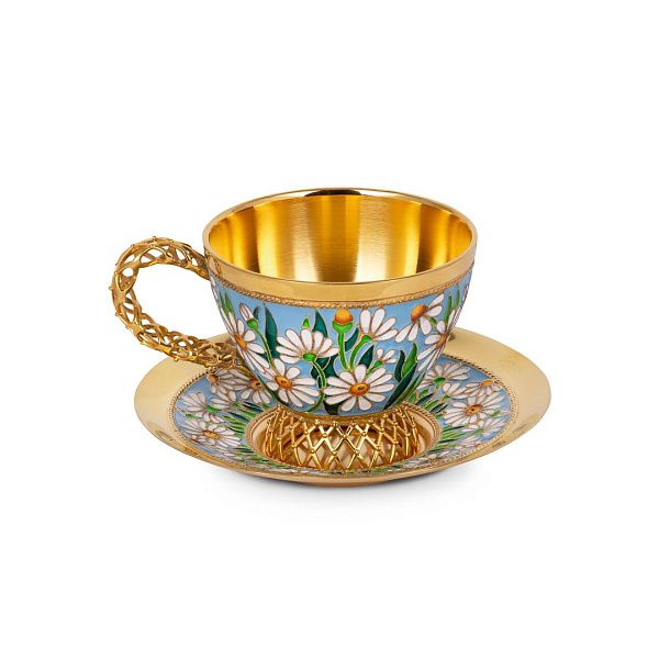 Чашка «Любит-не любит» из серебра