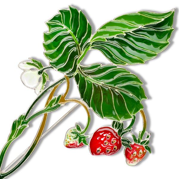 Брошь «Земляника»