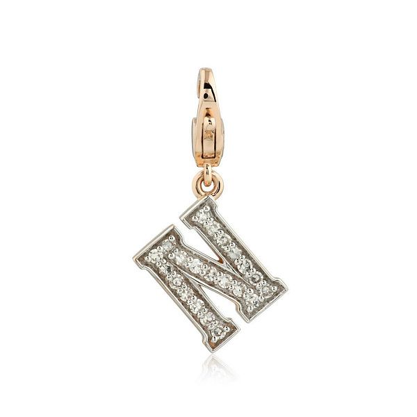Подвеска из красного золота с бриллиантами