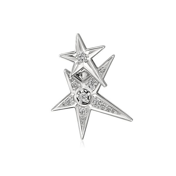 Пусета из белого золота с бриллиантами