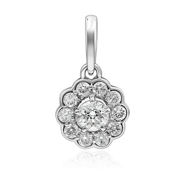 Подвеска из белого золота с бриллиантами