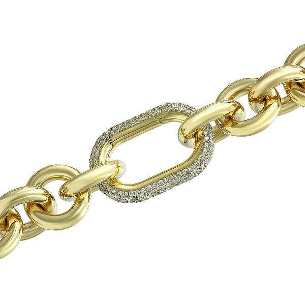 Колье из желтого золота с бриллиантами