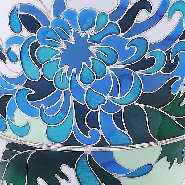 Подстаканник «Хризантемы» из серебра