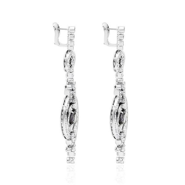 Серьги из белого золота со шпинелью 3.93 ct и бриллиантами