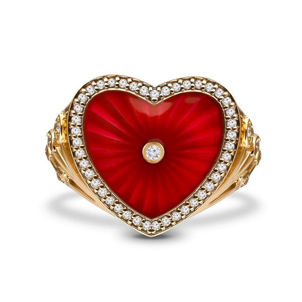 Кольцо из желтого золота с бриллиантами