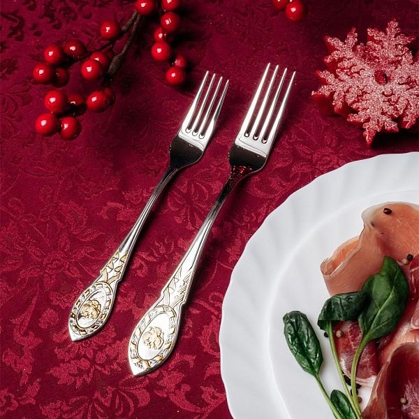 Вилка десертная из серебра 