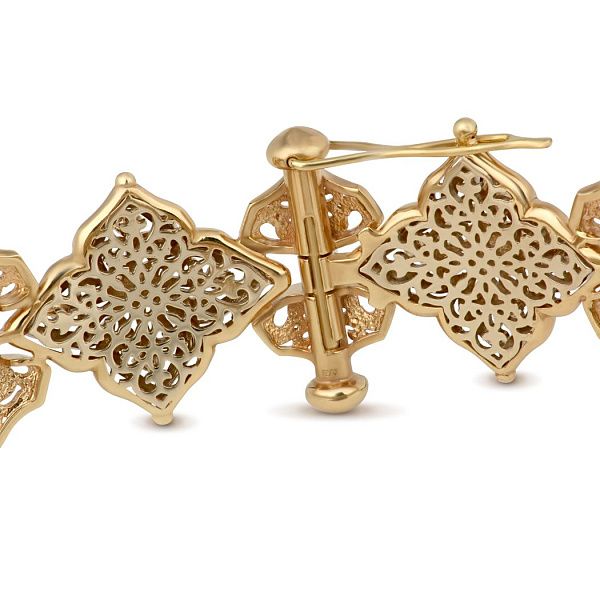 Браслет «Звезда Востока» из желтого золота с рубинами, сапфирами и бриллиантами