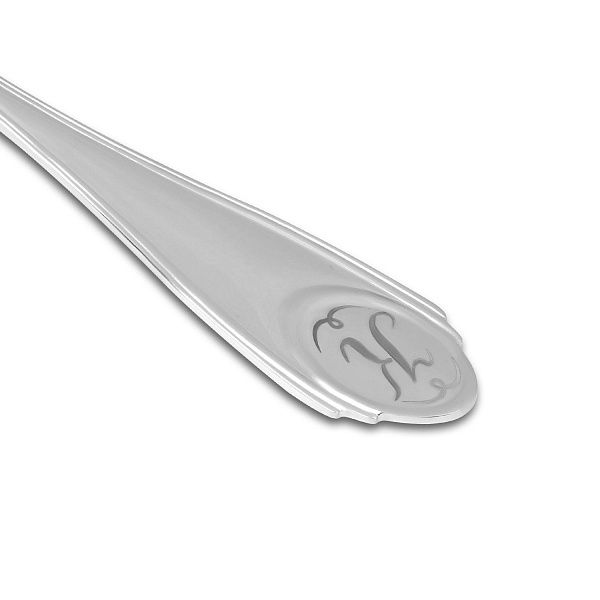 Ложка чайная с буквой «К» из серебра 