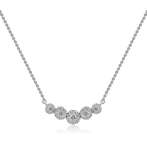 Колье из белого золота с бриллиантами