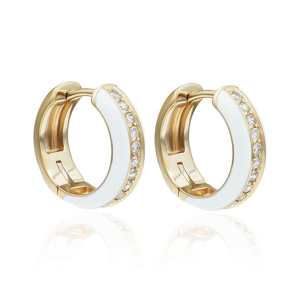 Серьги из красного золота с бриллиантами