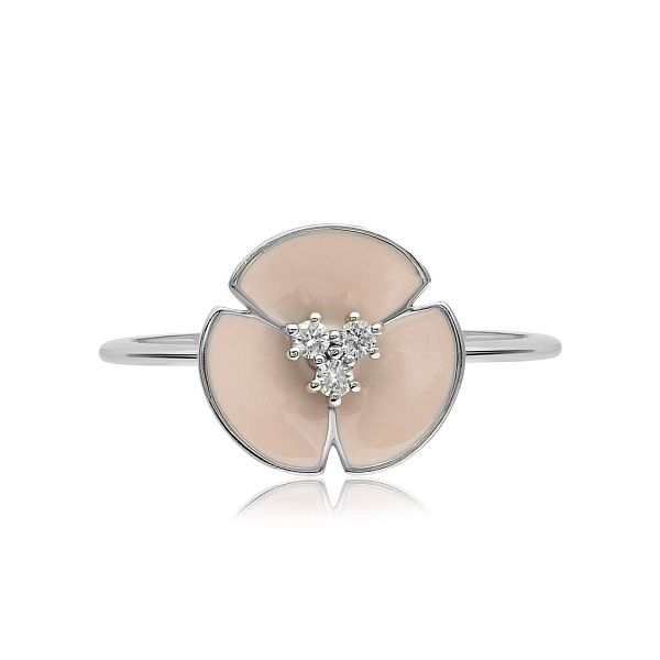 Кольцо из белого золота с бриллиантами