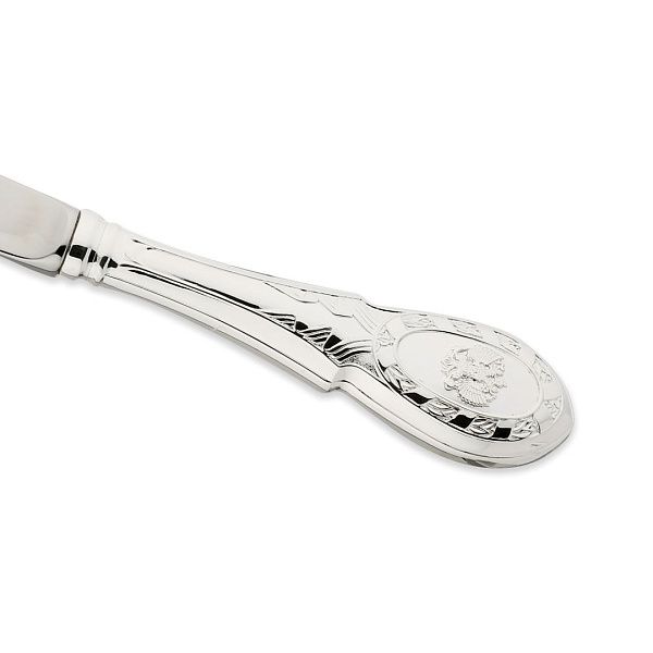 Нож столовый из серебра 