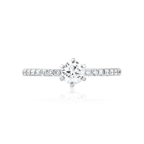 Кольцо из белого золота с бриллиантами