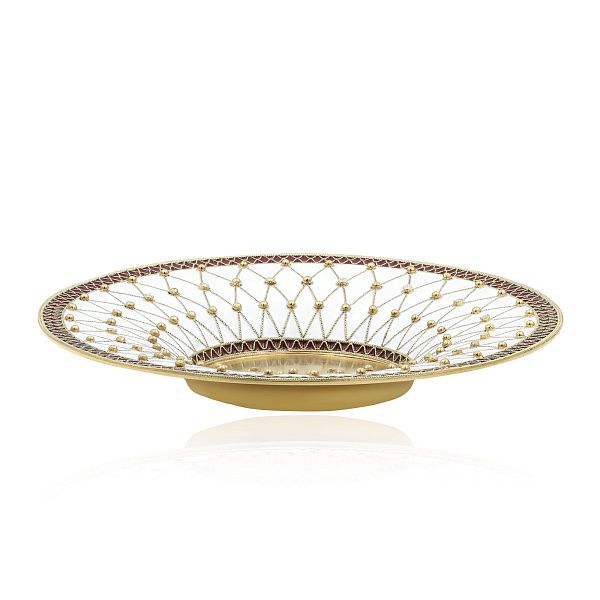 Блюдце из серебра с бриллиантами