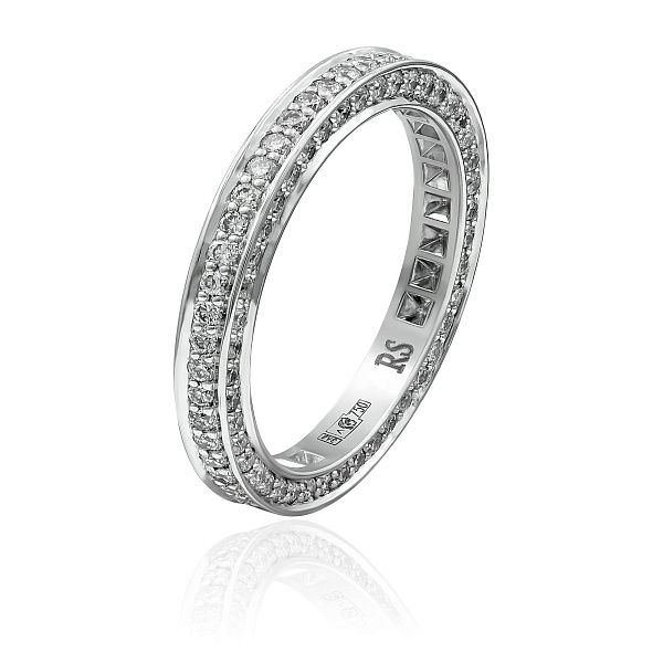 Кольцо из белого золота с бриллиантами