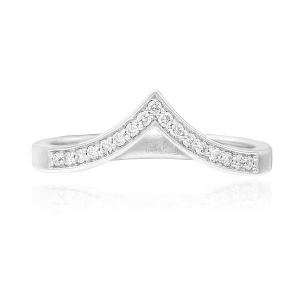 Кольцо из белого золота с бриллиантами