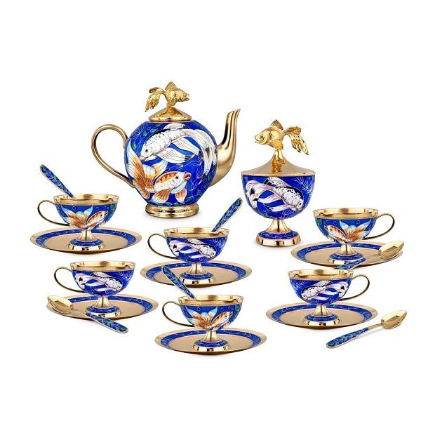 Сервиз чайный из серебра 