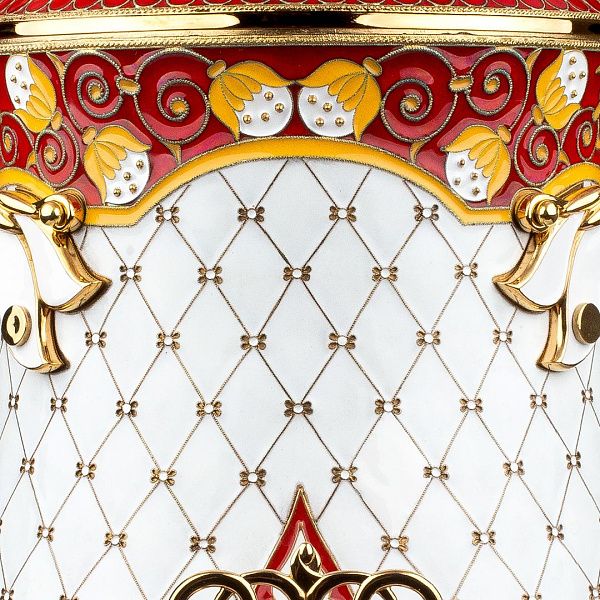 Самовар из набора «Золотой петушок» из серебра на 4 литра