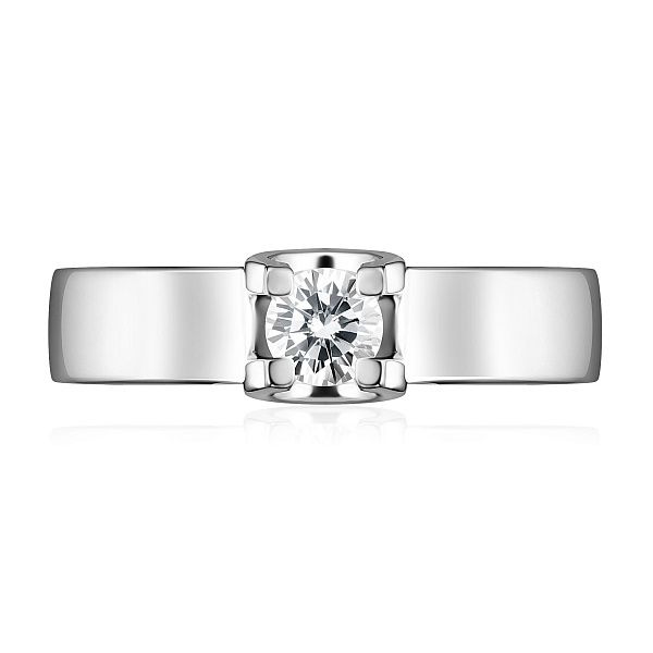 Кольцо из белого золота с бриллиантом