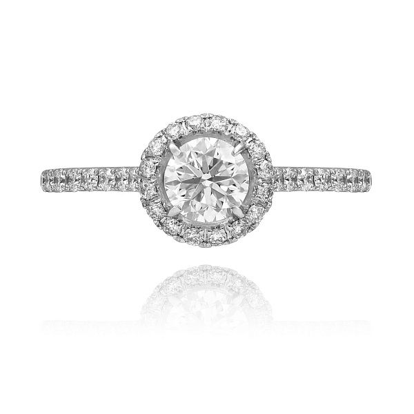 Кольцо из белого золота с бриллиантами