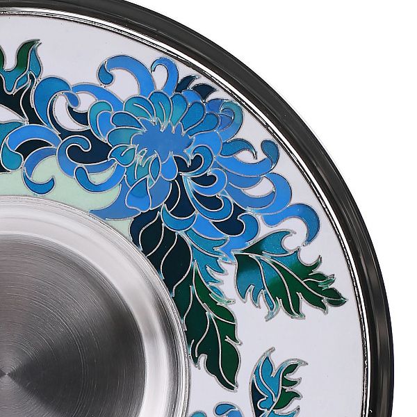 Блюдце «Хризантемы» из серебра