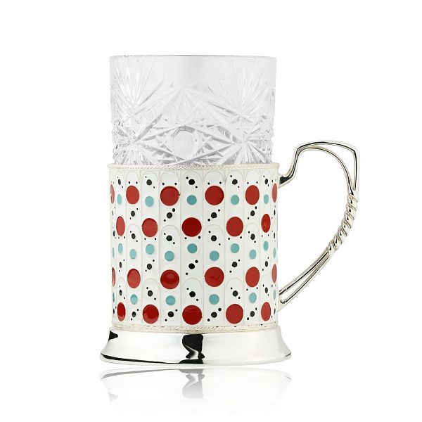 Подстаканник «Русские традиции» из серебра 