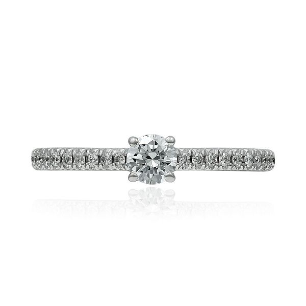 Кольцо из белого золота с бриллиантами