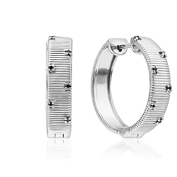 Серьги из белого золота с бриллиантами