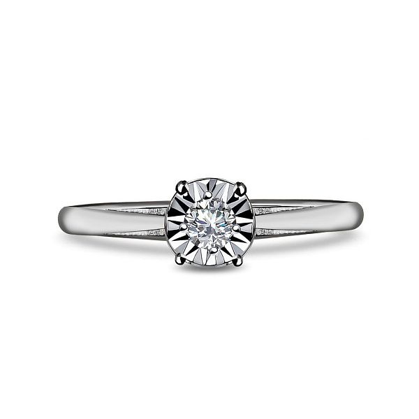 Кольцо из белого золота с бриллиантом