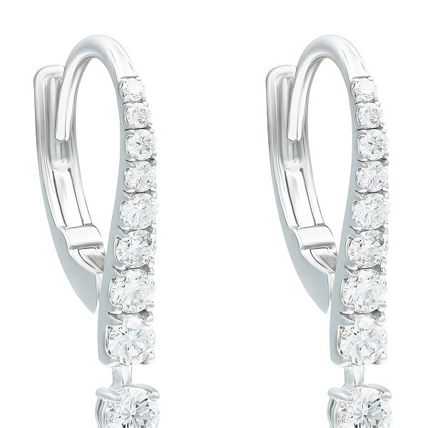 Серьги из белого золота с желтыми бриллиантами 2.02 ct