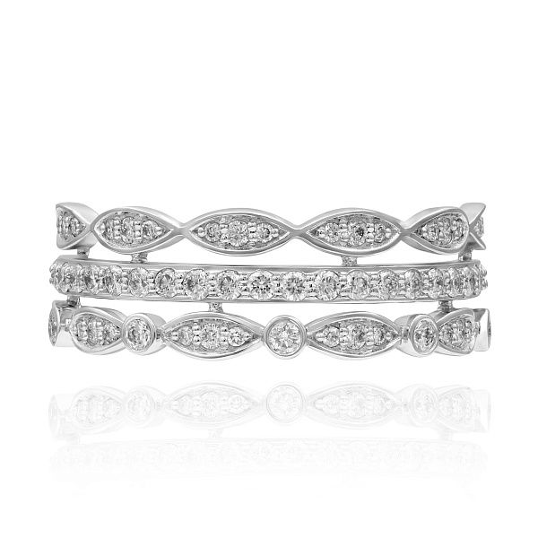 Кольцо из белого золота с бриллиантами