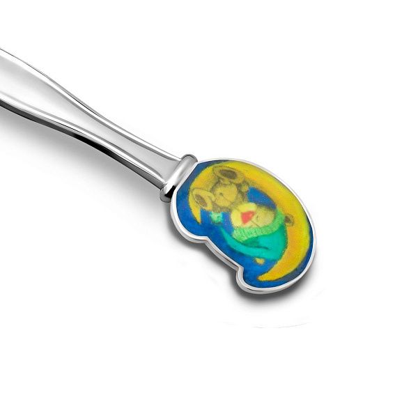 Ложка детская «Мишка» из серебра 