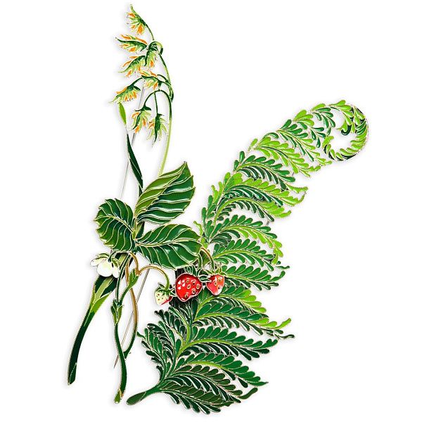 Брошь «Земляника»