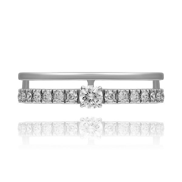 Кольцо из белого золота с бриллиантами