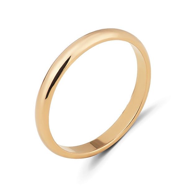 Обручальное кольцо из красного золота 