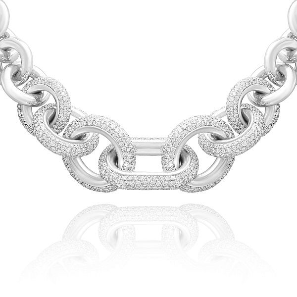 Колье из белого золота с бриллиантами