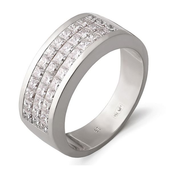 Кольцо из белого золота с бриллиантами