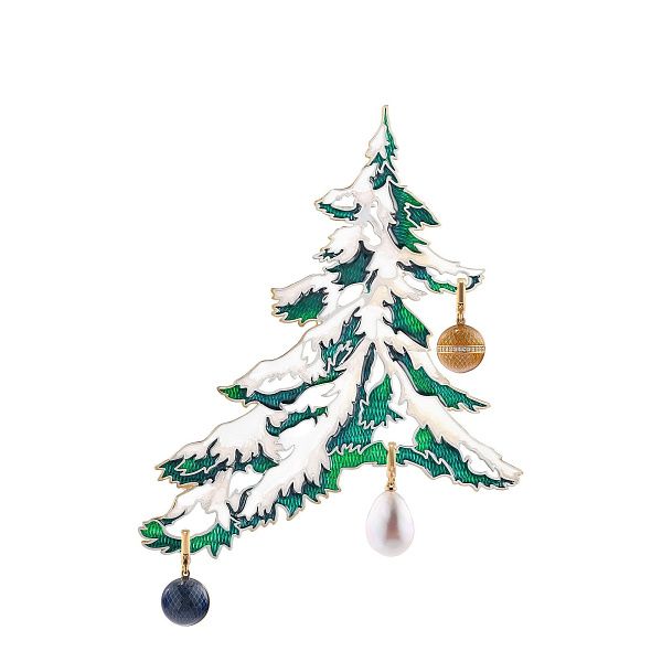 Брошь «Елка» из серебра