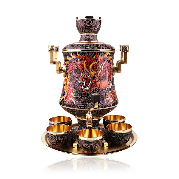 Поднос из набора для крепких напитков «DRAGON» из серебра