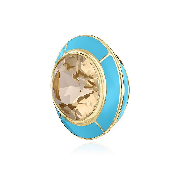 Подвеска из желтого золота с цитрином