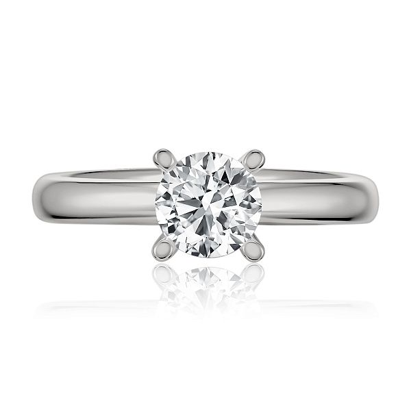 Кольцо из белого золота с бриллиантом