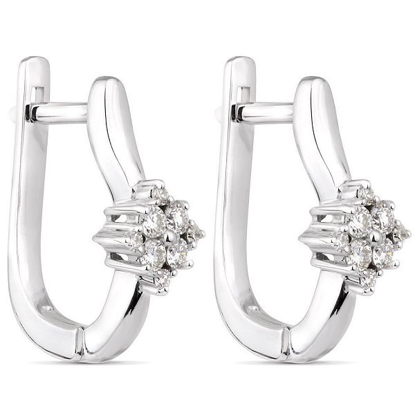 Серьги из белого золота с бриллиантами