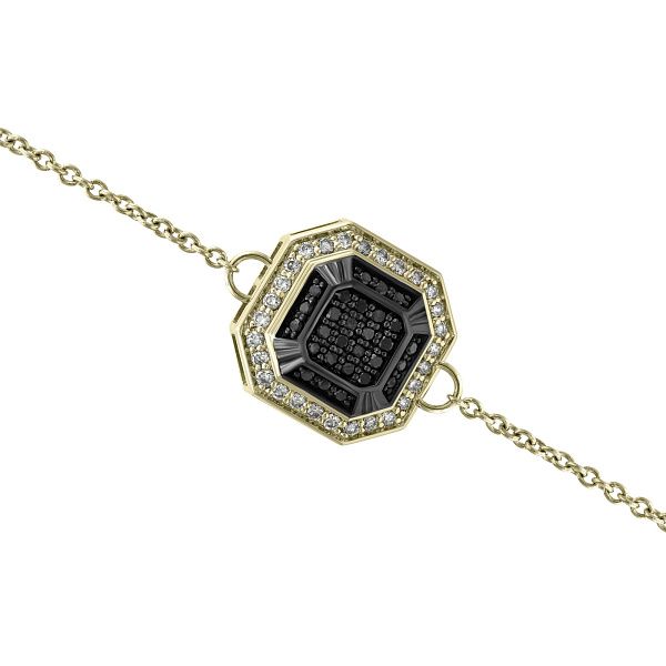 Браслет из желтого золота с бриллиантами