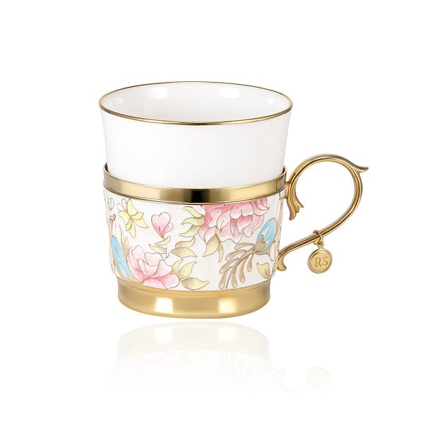 Набор кофейный «Райские птицы» из серебра 