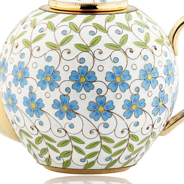 Чайник «Ситец» из серебра 