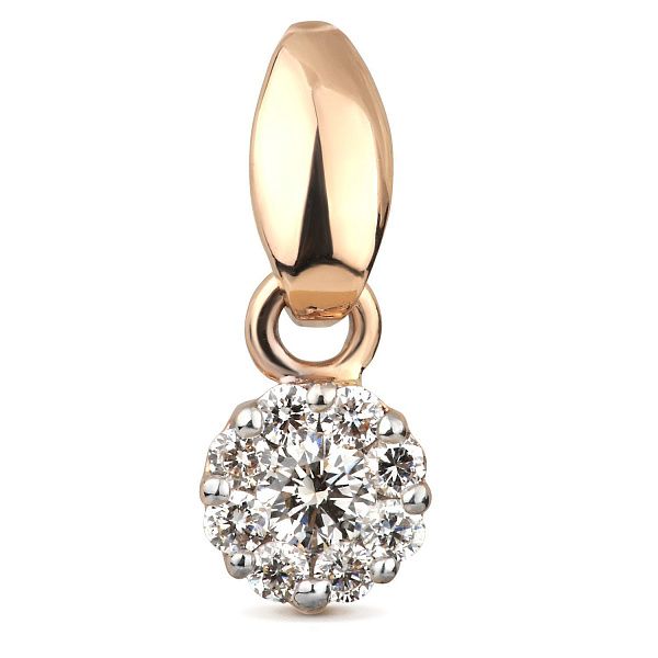 Подвеска из красного золота с бриллиантами