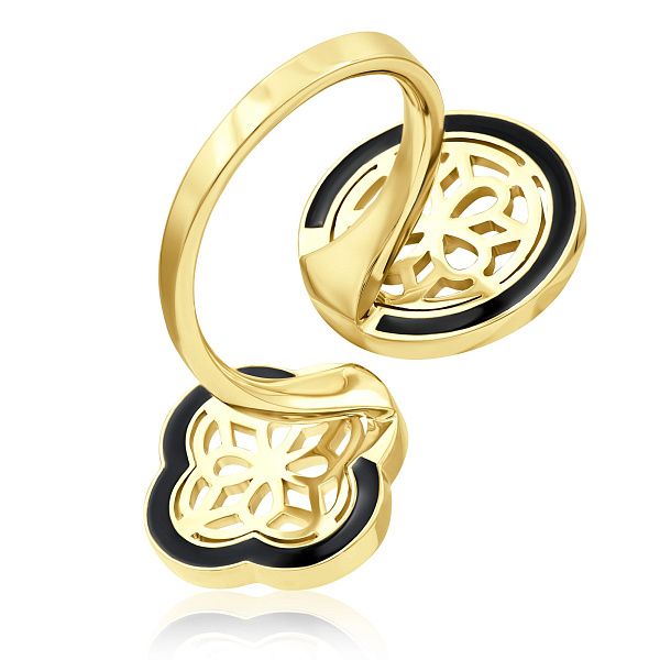 Кольцо из желтого золота с бриллиантами