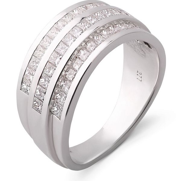 Кольцо из белого золота с бриллиантами