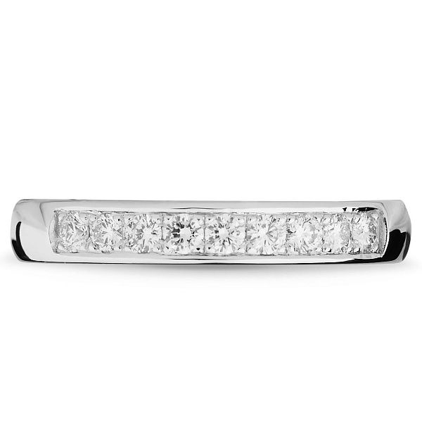 Обручальное кольцо из белого золота с бриллиантами